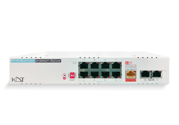 سوئیچ شبکه PoE کی دی تی مدل KP-0803H2FT